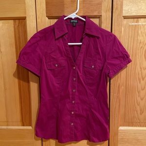 Express button down short sleeve shirt